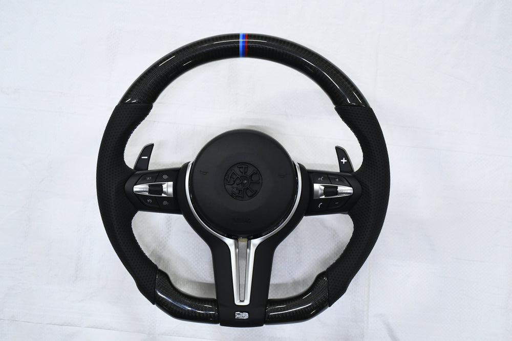 
                  
                    BMW M3 F30 Steering Wheel real carbon, 3 Series F30 2013-19 , 1 Series F20 2013-18 , X1 F48 2016-22 , X3 F25 2010-16, X5 F15 2014-17 , 3 GT F34 , X6 2014-17
                  
                