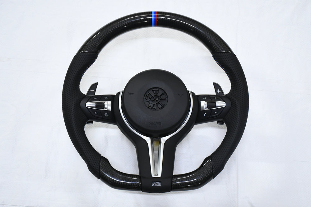 
                  
                    BMW M3 F30 Steering Wheel real carbon, 3 Series F30 2013-19 , 1 Series F20 2013-18 , X1 F48 2016-22 , X3 F25 2010-16, X5 F15 2014-17 , 3 GT F34 , X6 2014-17
                  
                