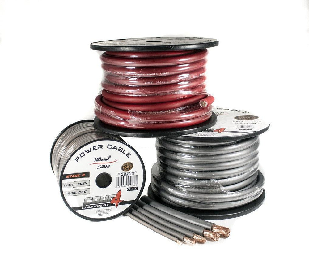 FOUR CONNECT STAGE2 70MM2 OFC POWER CABLE RED 18M-SPEAKER WIRE-FOUR CONNECT-CARPLUS