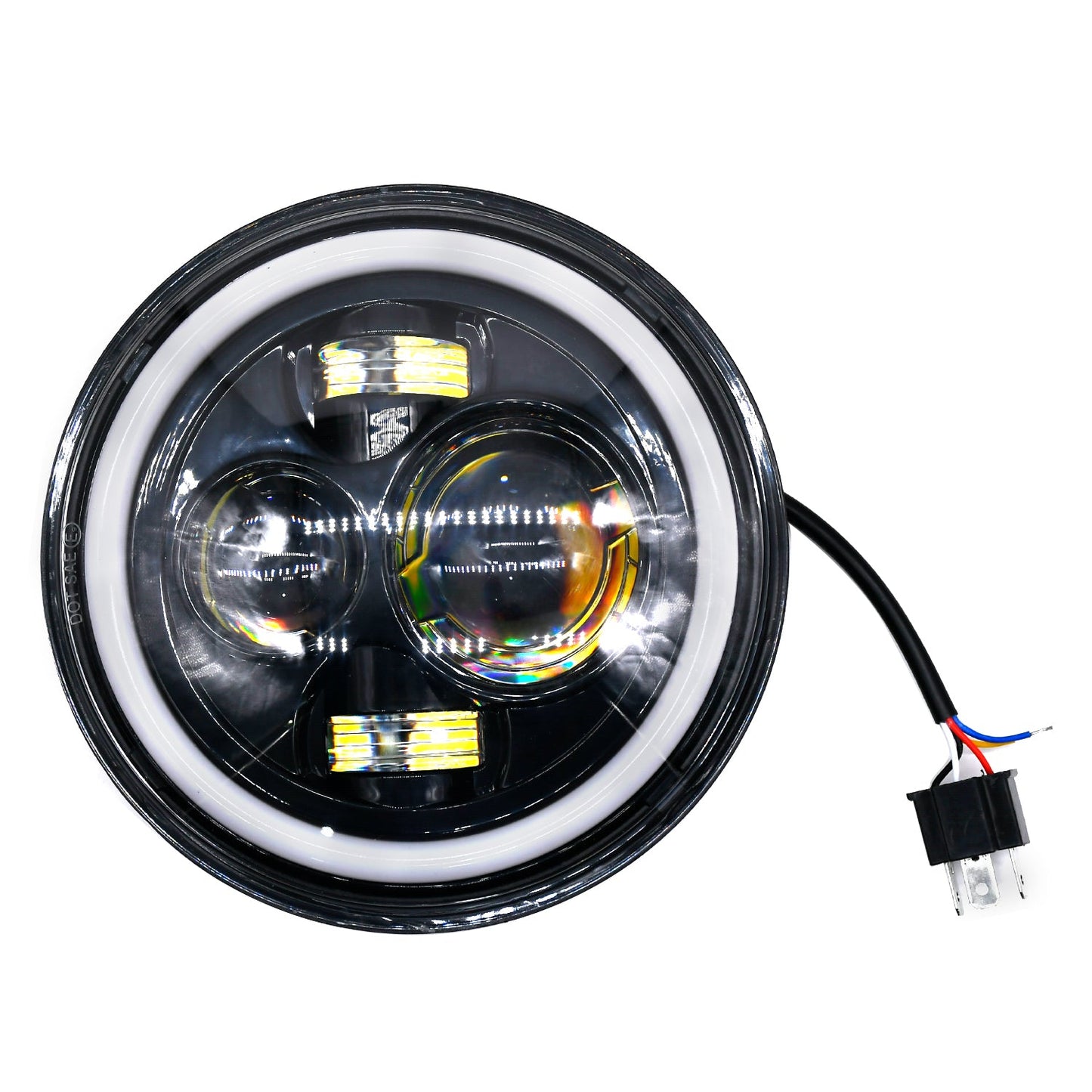 
                  
                    Full Ring Round LED 7" Headlight for Mahindra Thar-AFTERMARKET HEAD LIGHT-KMH-CARPLUS
                  
                
