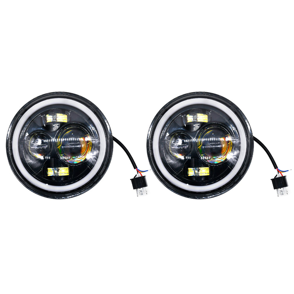 
                  
                    Full Ring Round LED 7" Headlight for Mahindra Thar-AFTERMARKET HEAD LIGHT-KMH-CARPLUS
                  
                