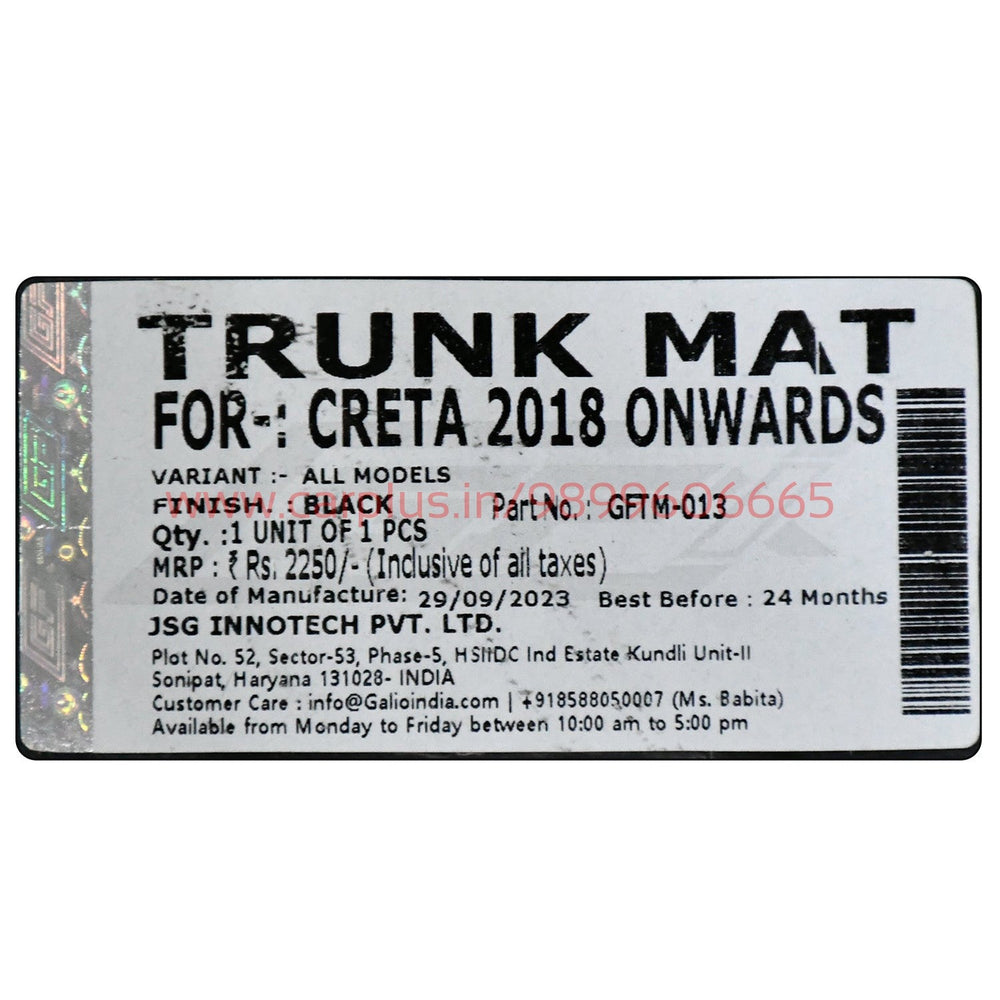 
                  
                    GFX Car Trunk Mat for Hyundai Creta (2015-2021)-CARGO BOOT MATS-GFX-CARPLUS
                  
                
