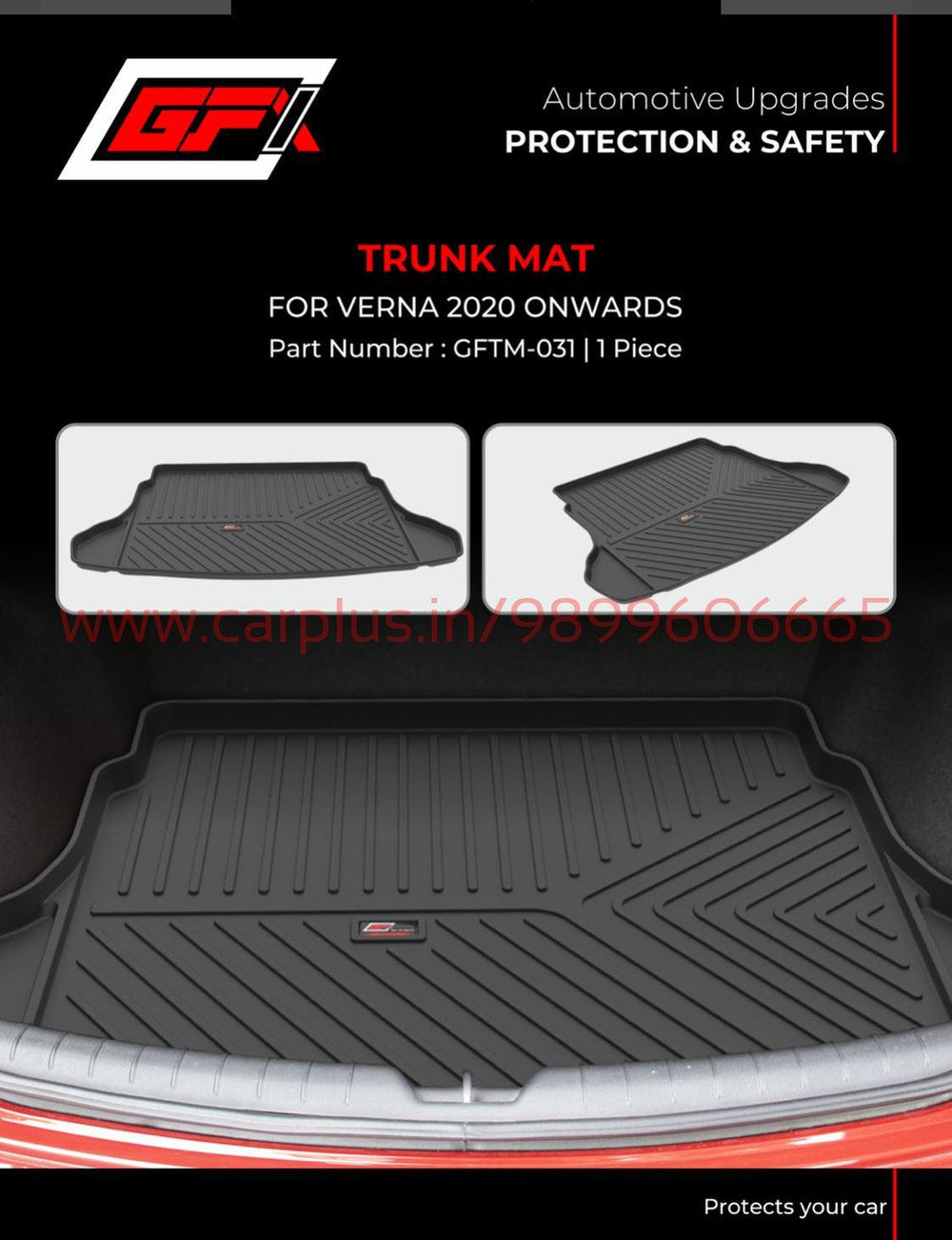 GFX Car Trunk Mat for Hyundai Verna(2016-2022) – CARPLUS
