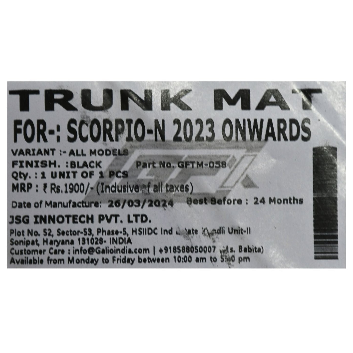 
                  
                    GFX Car Trunk Mat for Mahindra Scorpio-N-CARPLUS-CARPLUS
                  
                