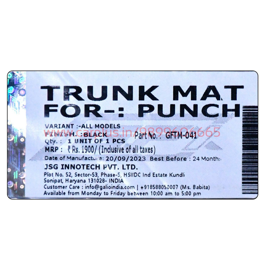 
                  
                    GFX Car Trunk Mat for Tata Punch 2020 Onwards-CARGO BOOT MATS-GFX-CARPLUS
                  
                