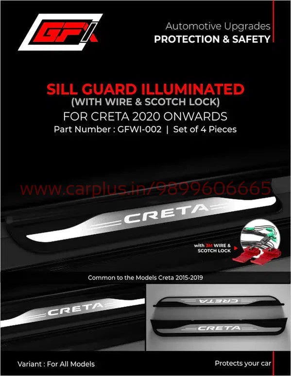 GFX GFWI 002 Illuminated Sill Guard for Hyundai Creta 2nd Gen