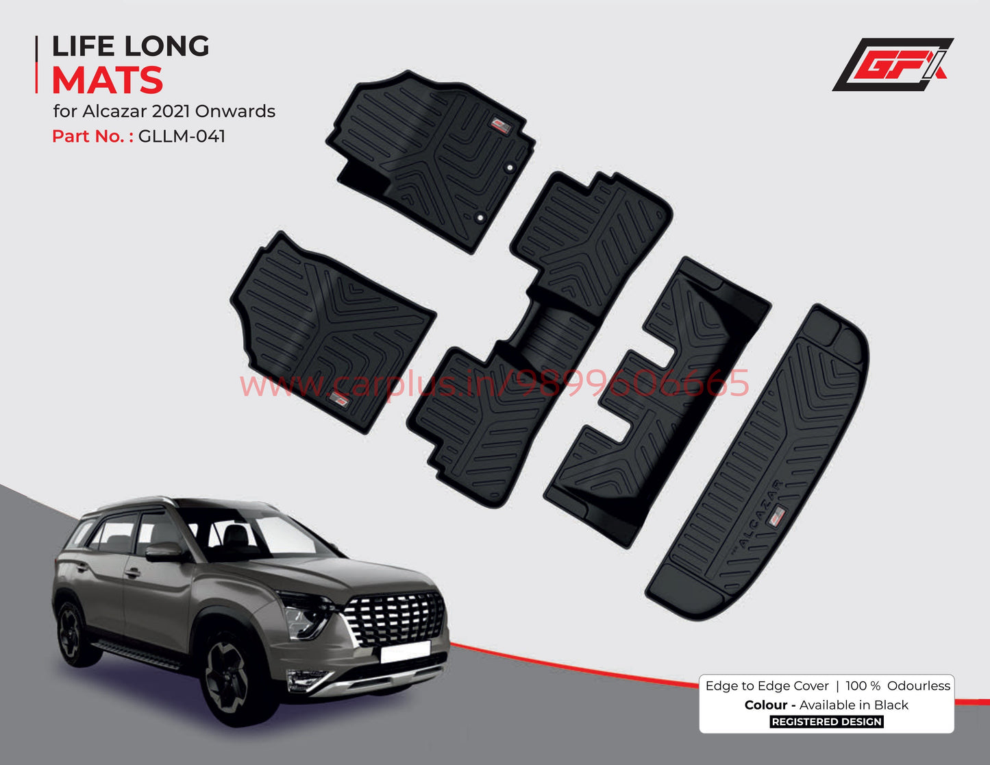
                  
                    GFX Life Long Car Mats for Hyundai Alcazar with Trunk Mat (2021)-Black-LIFE LONG CAR MATS-GFX-CARPLUS
                  
                