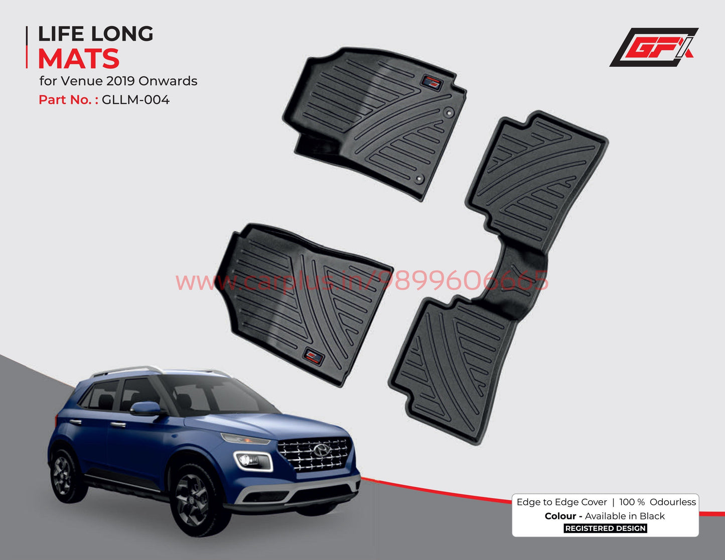 
                  
                    GFX Life Long Car Mats for Hyundai Venue (2019-2021)-Black-LIFE LONG CAR MATS-GFX-CARPLUS
                  
                