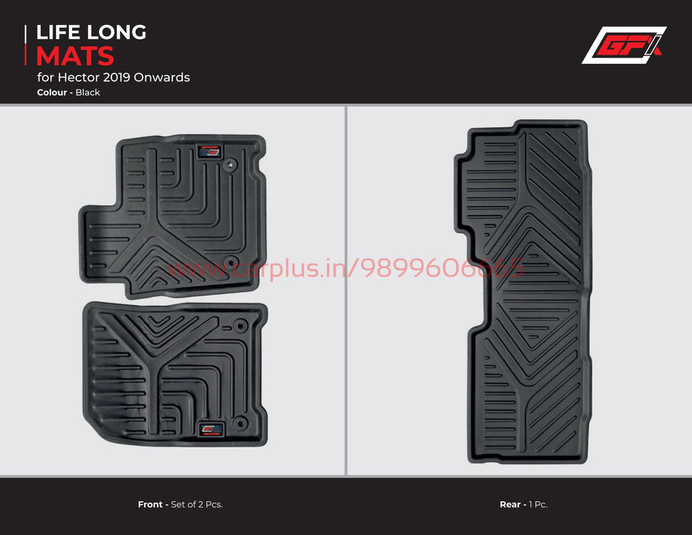 
                  
                    GFX Life Long Car Mats for MG Hector (2019-2021)-Black-LIFE LONG CAR MATS-GFX-CARPLUS
                  
                