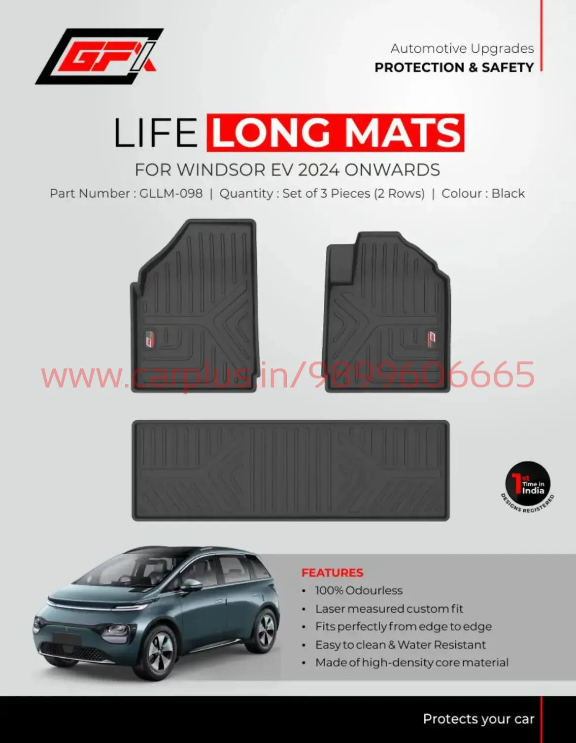
                  
                    GFX Life Long Car Mats for MG Windsor-EV-LIFE LONG MATS-GFX-CARPLUS
                  
                