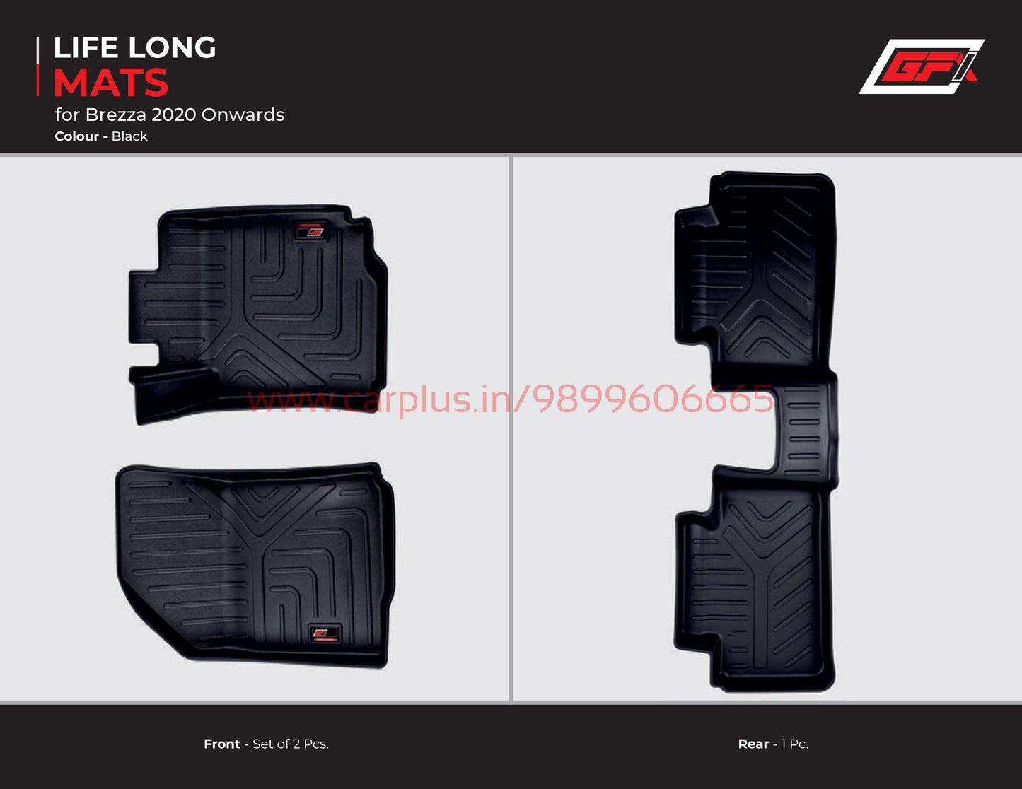 
                  
                    GFX Life Long Car Mats for Maruti Suzuki Brezza-3rd GEN-Black-LIFE LONG CAR MATS-GFX-CARPLUS
                  
                
