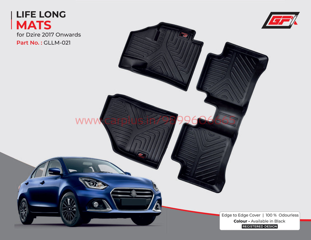 
                  
                    GFX Life Long Car Mats for Maruti Suzuki Dzire (2017-2021)-Black-LIFE LONG CAR MATS-GFX-CARPLUS
                  
                