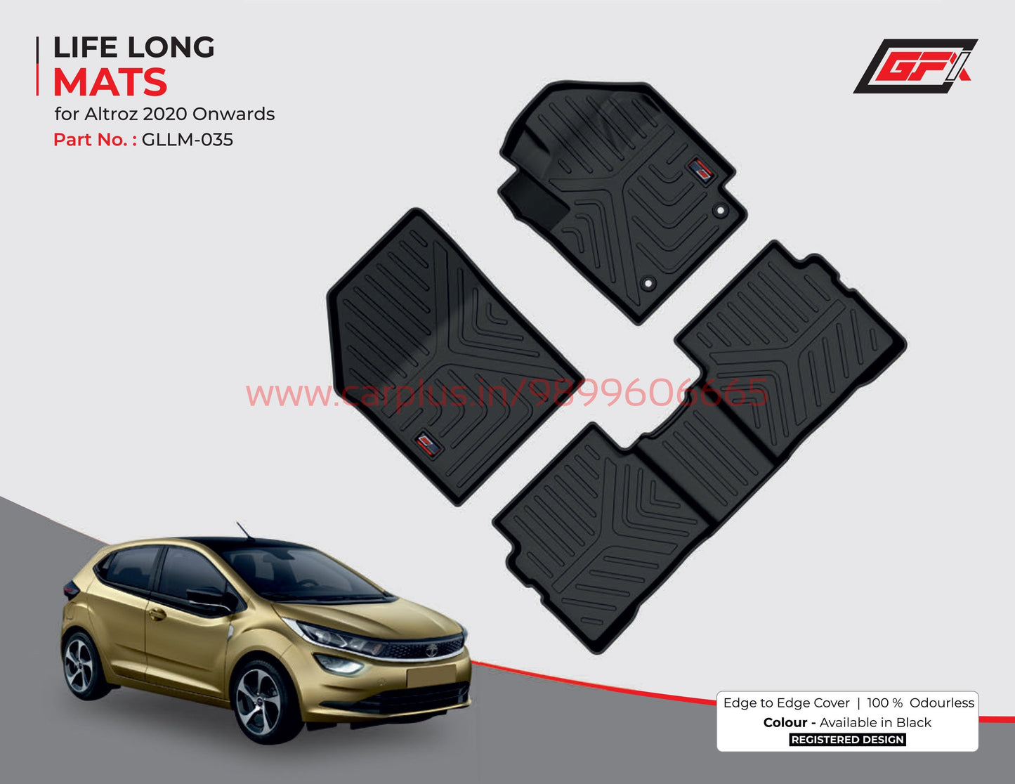 
                  
                    GFX Life Long Car Mats for Tata Altroz (2020-2021)-Black-LIFE LONG CAR MATS-GFX-CARPLUS
                  
                
