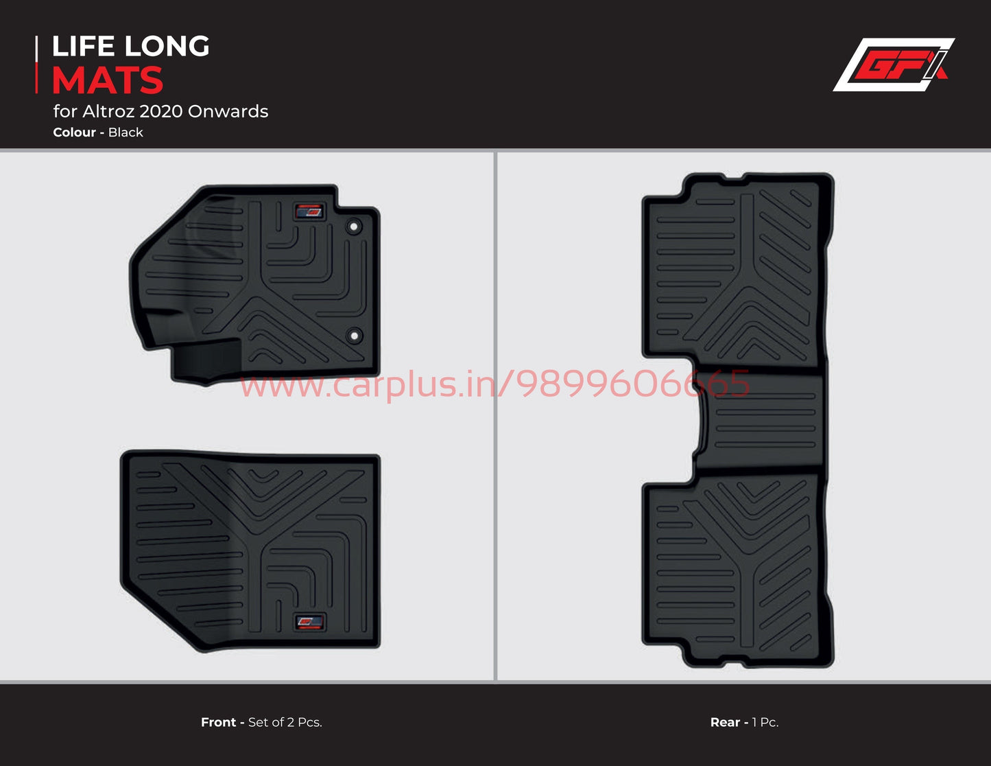 
                  
                    GFX Life Long Car Mats for Tata Altroz (2020-2021)-Black-LIFE LONG CAR MATS-GFX-CARPLUS
                  
                