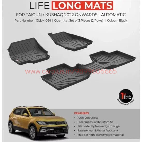 
                  
                    GFX Life Long Car Mats for Volkswagen Taigun/ Kushaq (2022 Onwards)-LIFE LONG CAR MATS-GFX-CARPLUS
                  
                