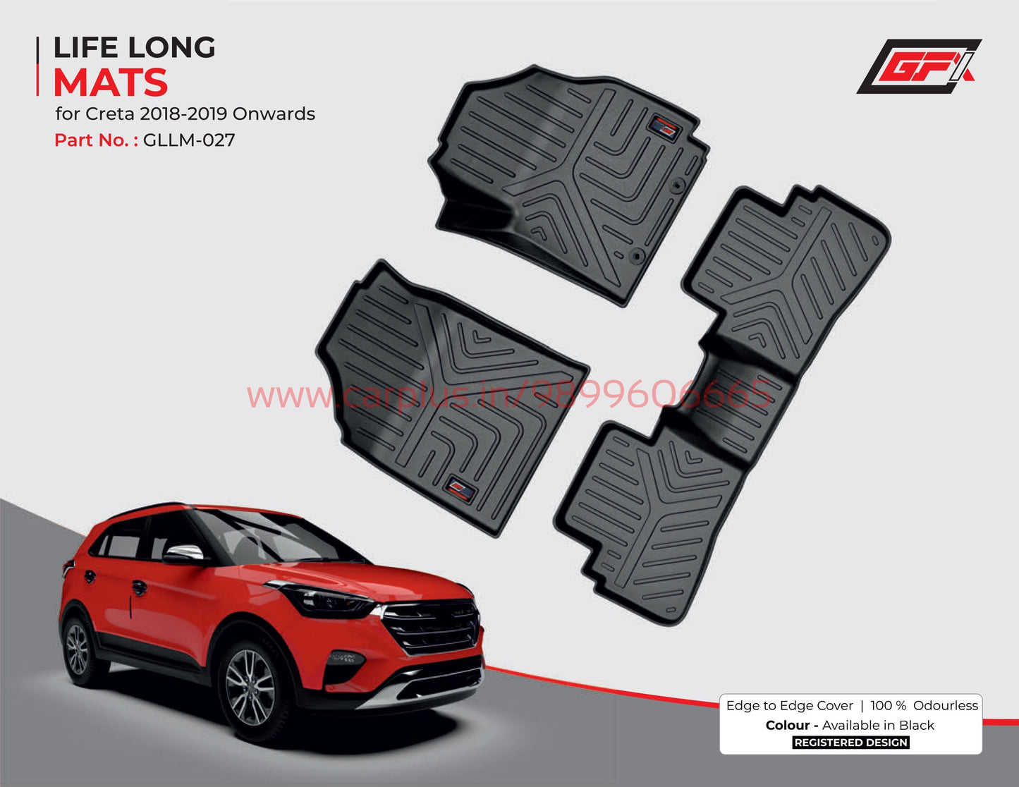 
                  
                    GFX Life Long Car Mats for Hyundai Creta -Black-LIFE LONG CAR MATS-GFX-CARPLUS
                  
                