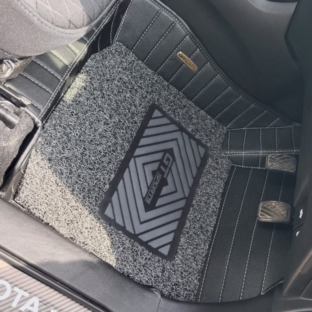 GT Sports 10X Mats With Grass for Toyota Hyryder-Black(GM-Black//Silver)-CARPLUS-CARPLUS