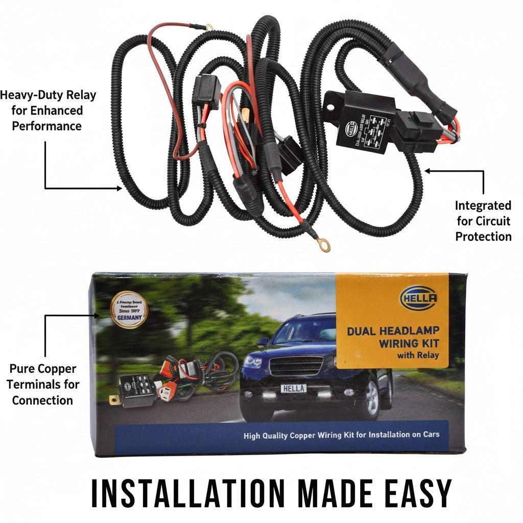 
                  
                    HELLA 329.317-001 Dual Headlamp Wiring Kit with Relay-WIRING KIT-HELLA-CARPLUS
                  
                
