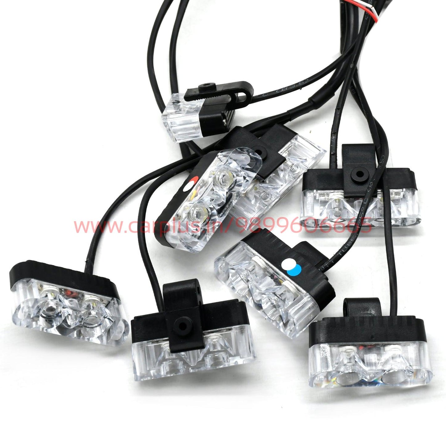 
                  
                    KMH Federal Signal Light High Quality Super Bright 8Pcs LED(3 Colors R/B/W)-CARPLUS-CARPLUS
                  
                
