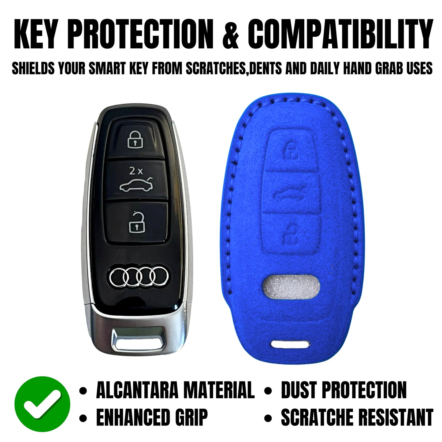 
                  
                    KMH Alcantara Key Cover for Audi(D4)-KEY COVER-KMH-Red-CARPLUS
                  
                