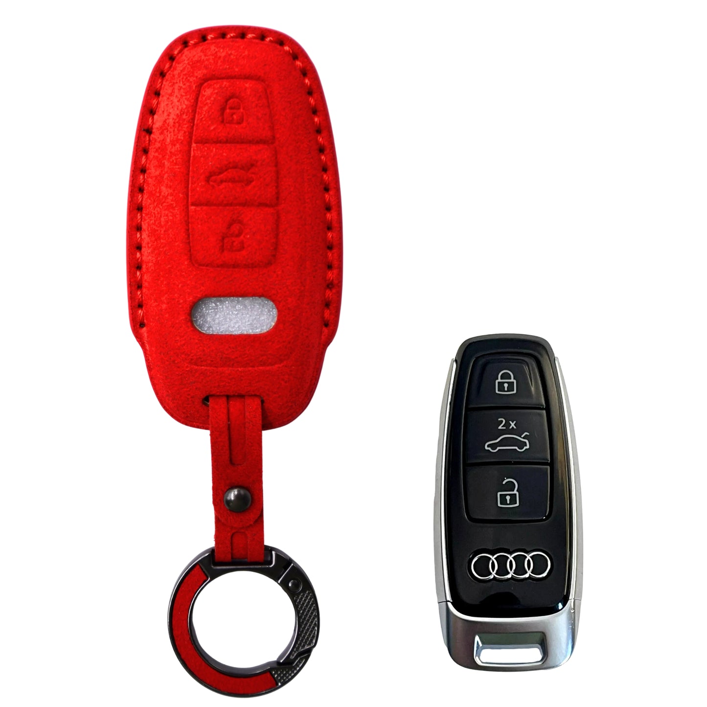 
                  
                    KMH Alcantara Key Cover for Audi(D4)-KEY COVER-KMH-Red-CARPLUS
                  
                
