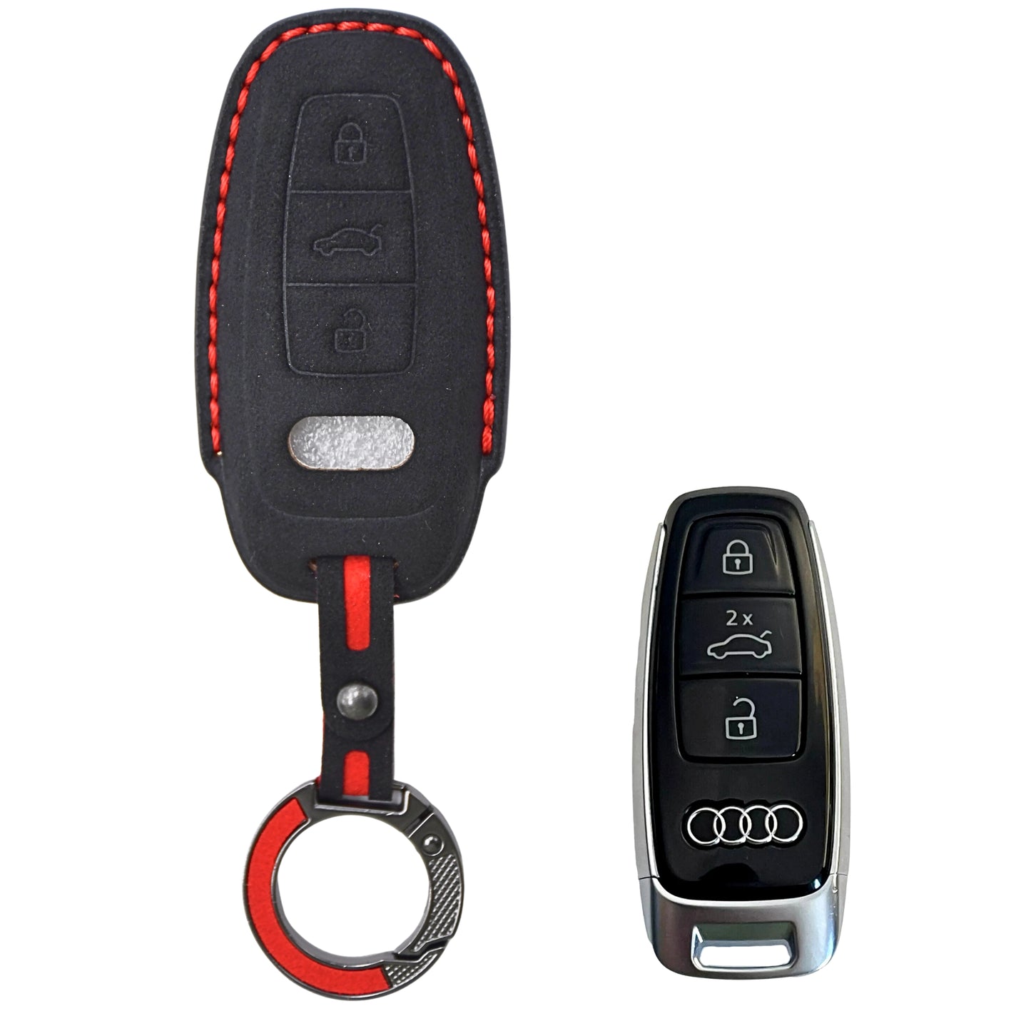 
                  
                    KMH Alcantara Key Cover for Audi(D4)-KEY COVER-KMH-Red-CARPLUS
                  
                