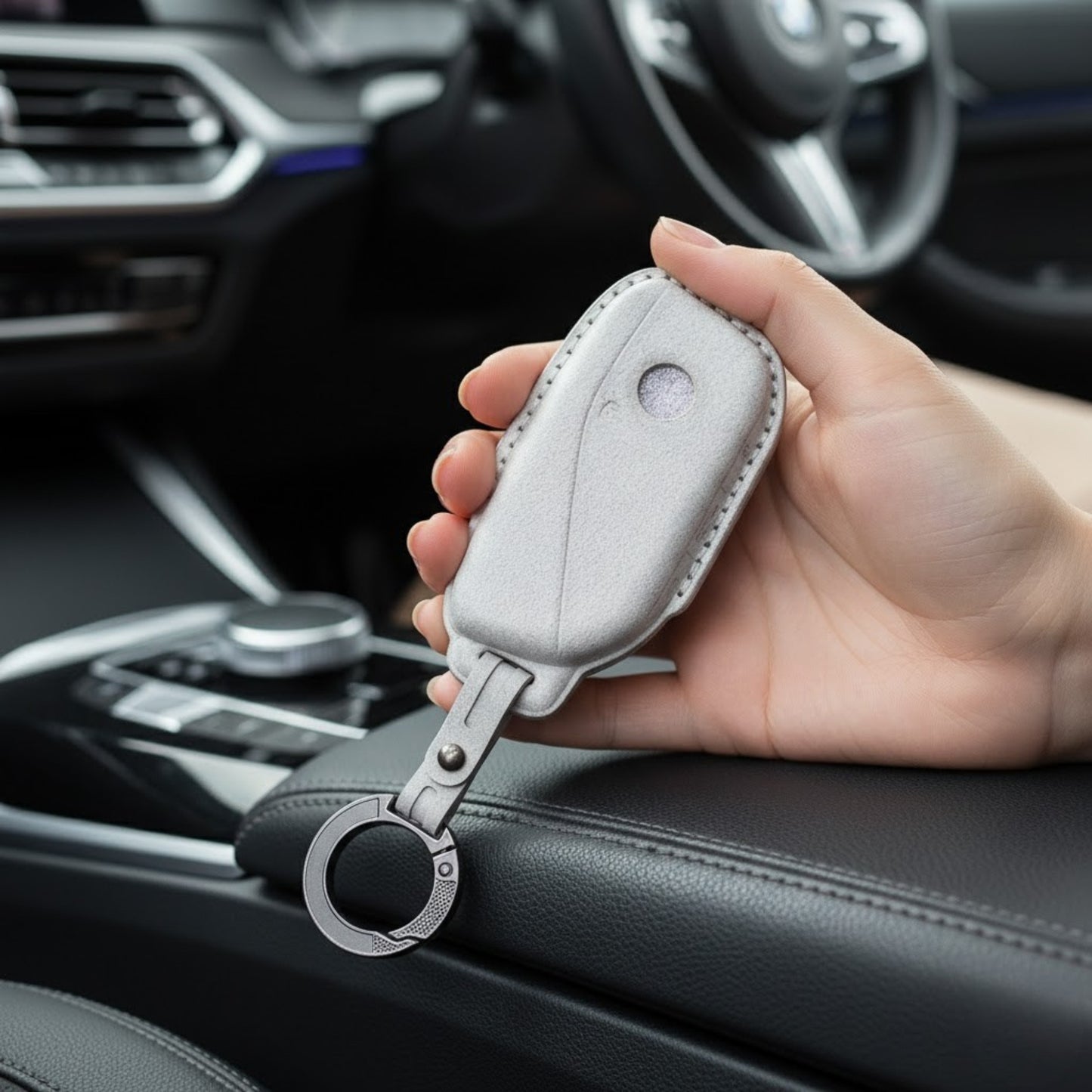 
                  
                    KMH Alcantara Key Cover for BMW(D5)-KEY COVER-KMH-Red-CARPLUS
                  
                