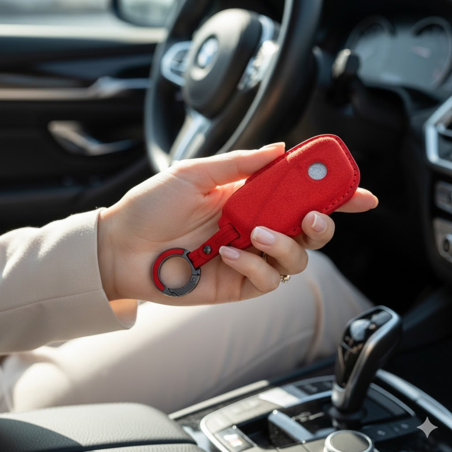 
                  
                    KMH Alcantara Key Cover for BMW(D5)-KEY COVER-KMH-Red-CARPLUS
                  
                