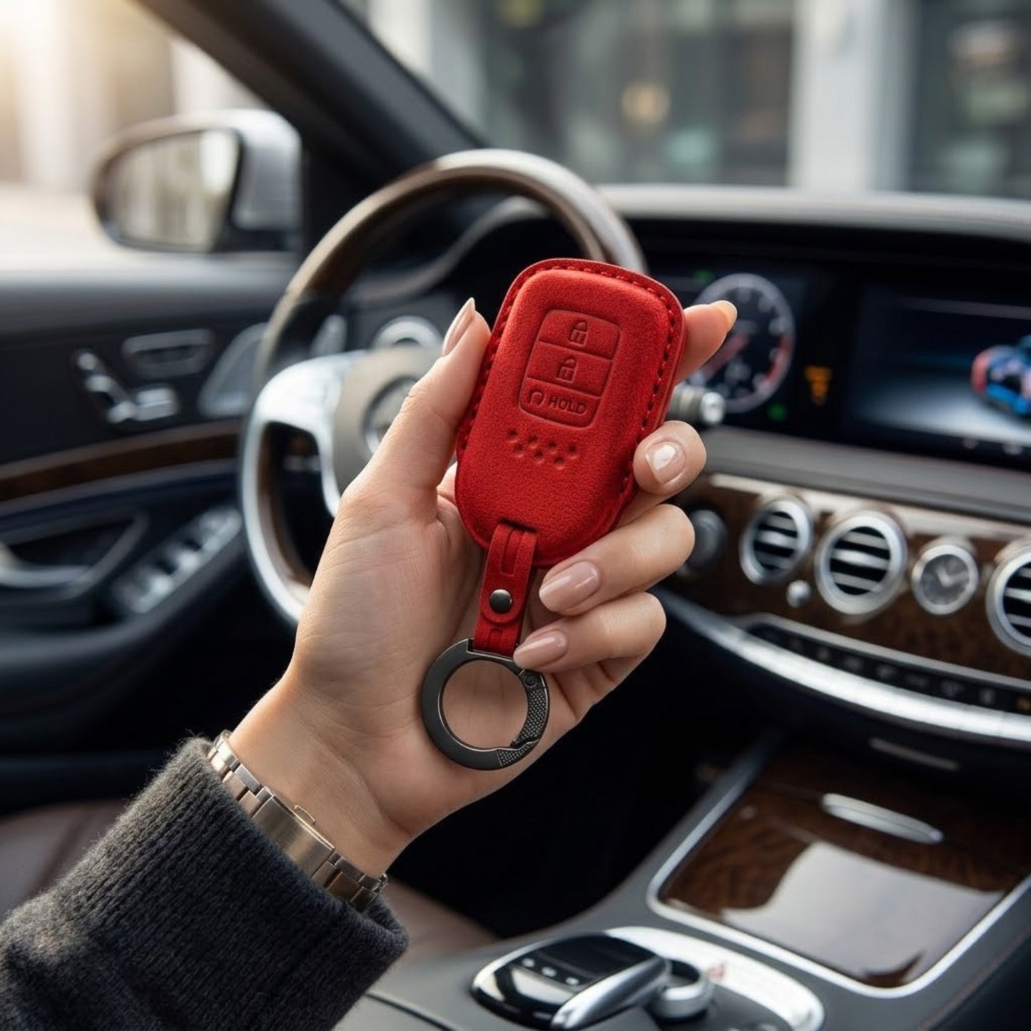
                  
                    KMH Alcantara Key Cover for Honda(D2)-KEY COVER-KMH-Red-CARPLUS
                  
                