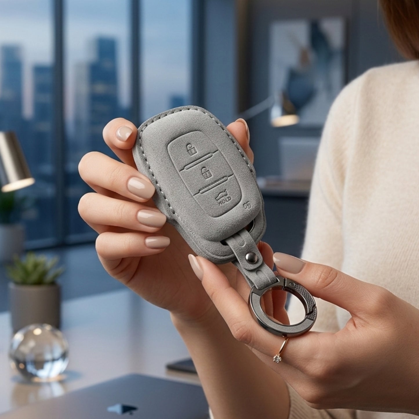 
                  
                    KMH Alcantara Key Cover for Hyundai(D1)-KEY COVER-KMH-Red-CARPLUS
                  
                