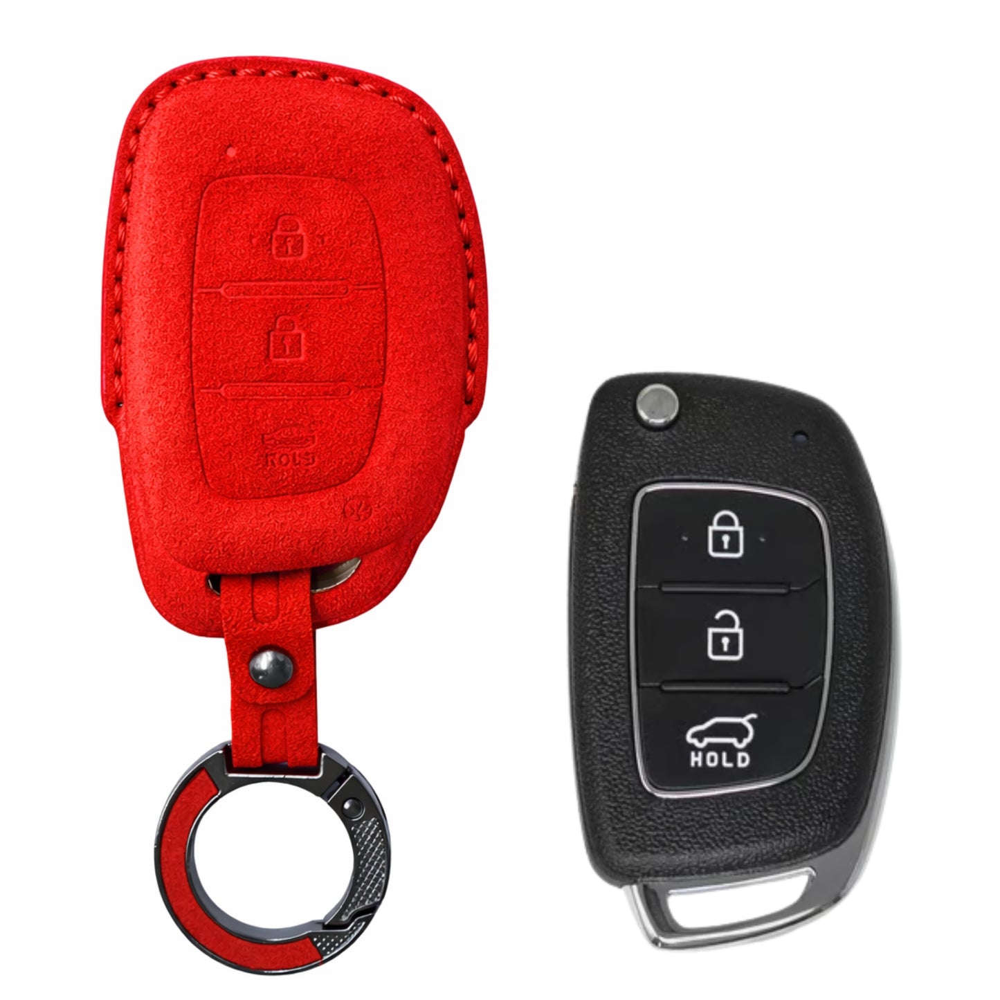 
                  
                    KMH Alcantara Key Cover for Hyundai(D1)-KEY COVER-KMH-Red-CARPLUS
                  
                