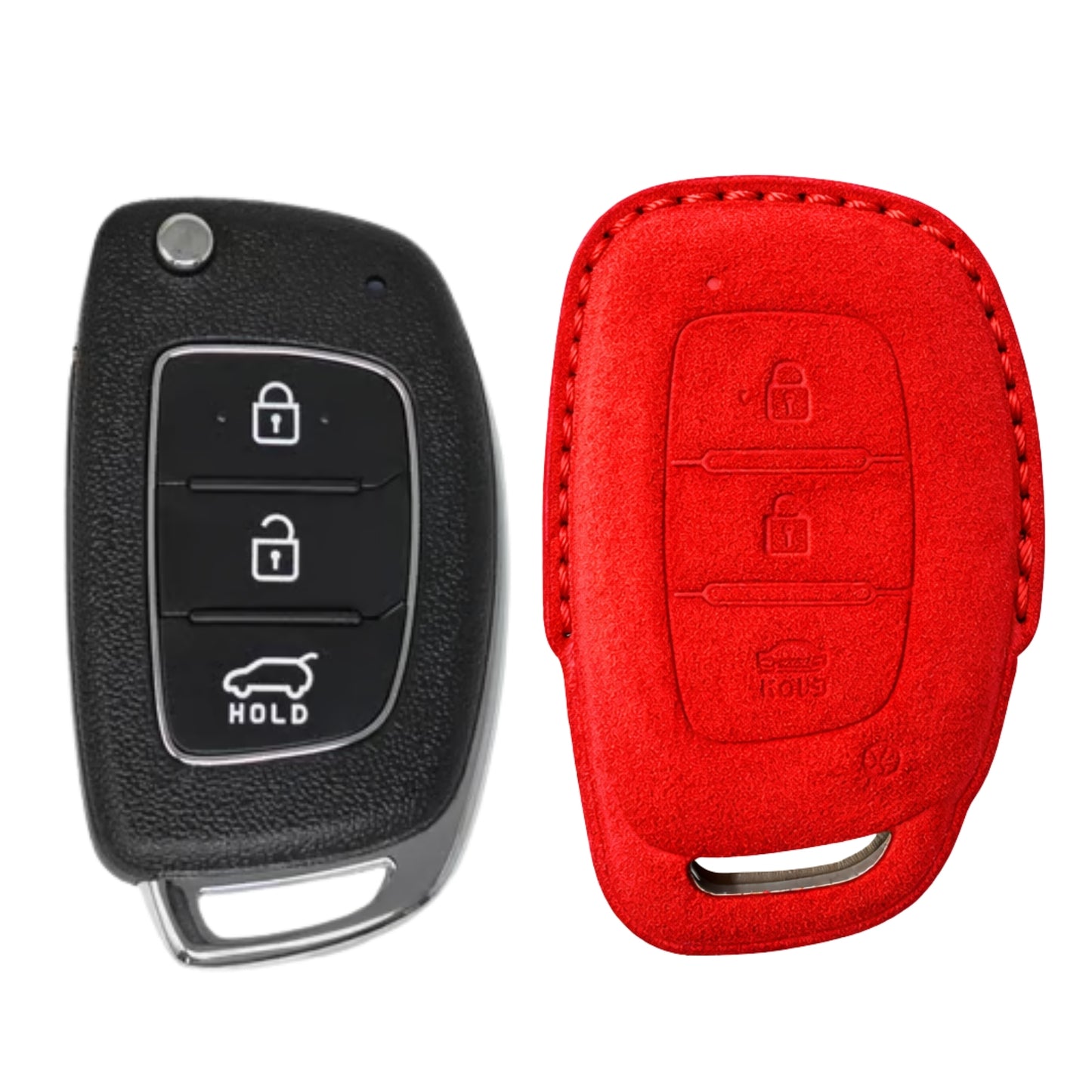 
                  
                    KMH Alcantara Key Cover for Hyundai(D1)-KEY COVER-KMH-Red-CARPLUS
                  
                