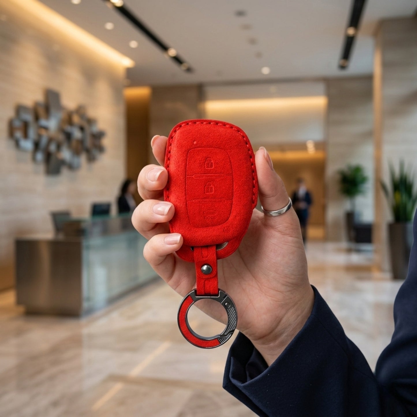 
                  
                    KMH Alcantara Key Cover for Hyundai(D1)-KEY COVER-KMH-Red-CARPLUS
                  
                