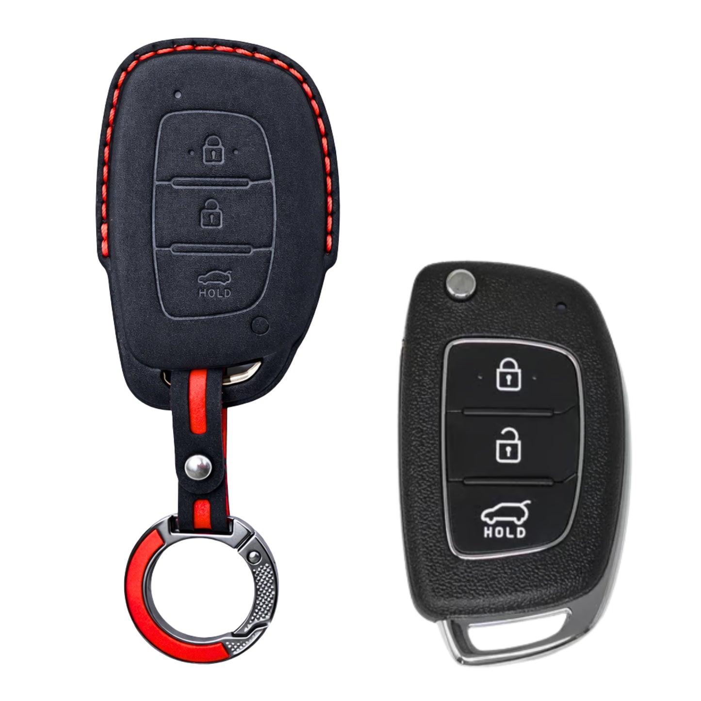 
                  
                    KMH Alcantara Key Cover for Hyundai(D1)-KEY COVER-KMH-Red-CARPLUS
                  
                