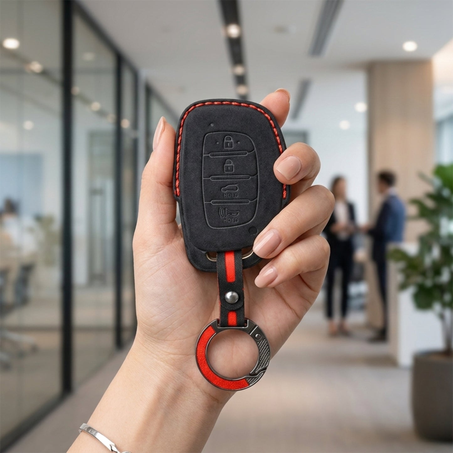
                  
                    KMH Alcantara Key Cover for Hyundai(D2)-KEY COVER-KMH-Red-CARPLUS
                  
                