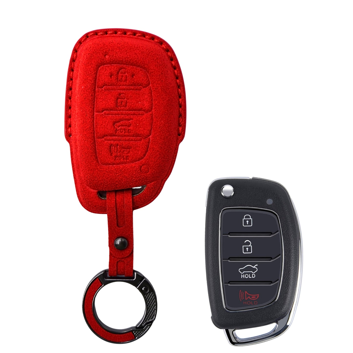 
                  
                    KMH Alcantara Key Cover for Hyundai(D2)-KEY COVER-KMH-Red-CARPLUS
                  
                