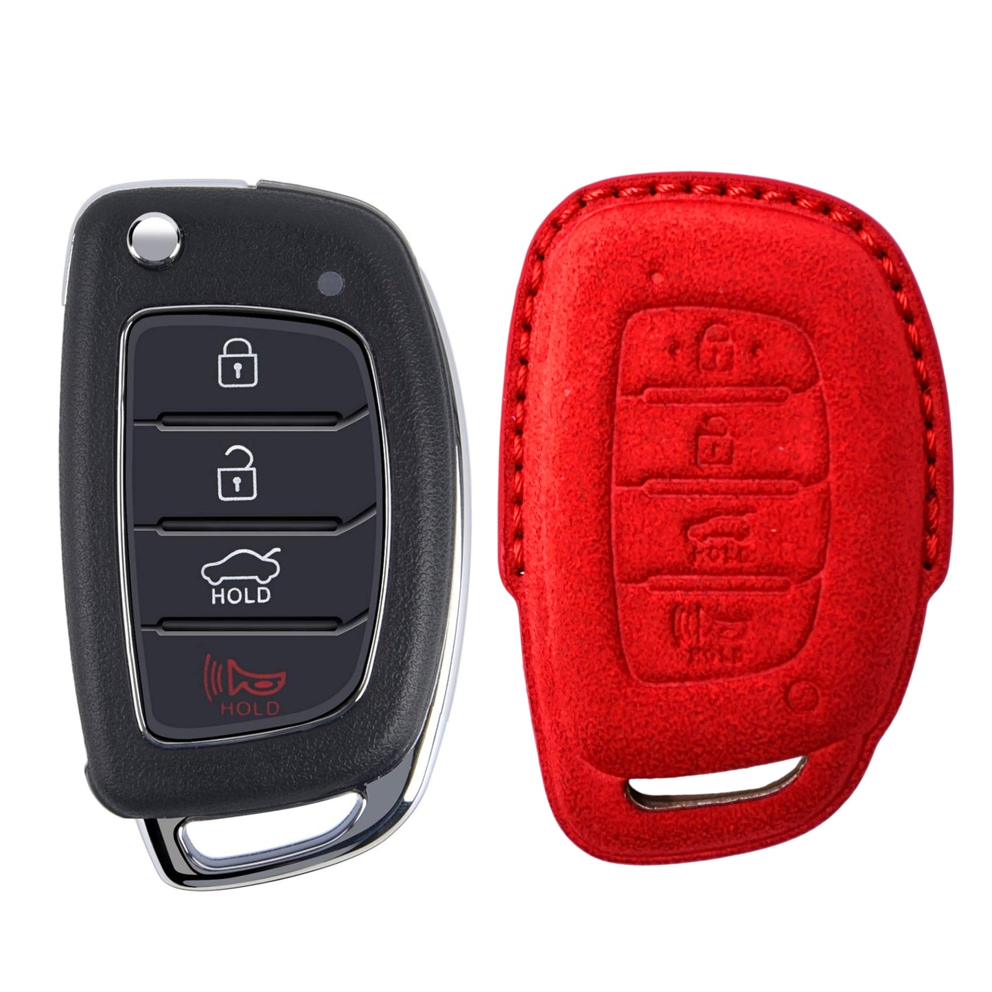 
                  
                    KMH Alcantara Key Cover for Hyundai(D2)-KEY COVER-KMH-Red-CARPLUS
                  
                