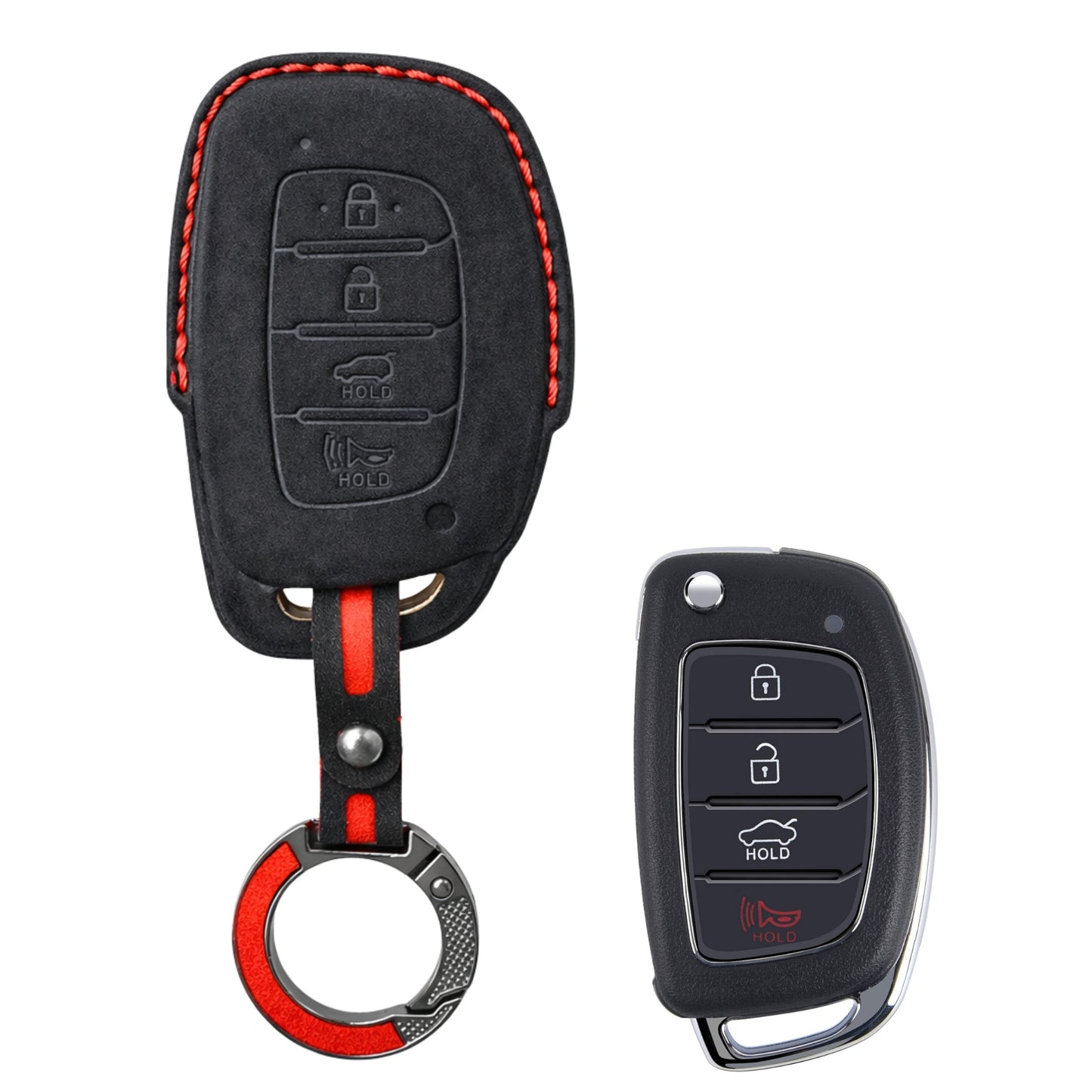 
                  
                    KMH Alcantara Key Cover for Hyundai(D2)-KEY COVER-KMH-Red-CARPLUS
                  
                
