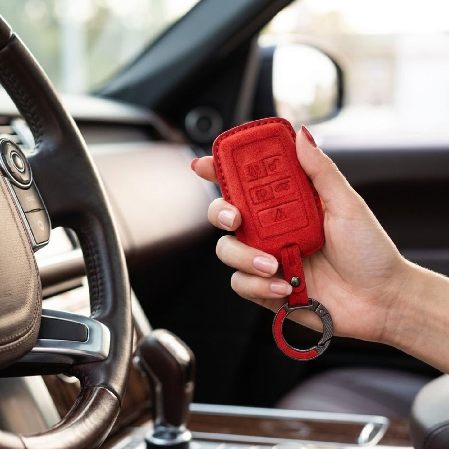 
                  
                    KMH Alcantara Key Cover for Land Rover(D2)-KEY COVER-KMH-Red-CARPLUS
                  
                