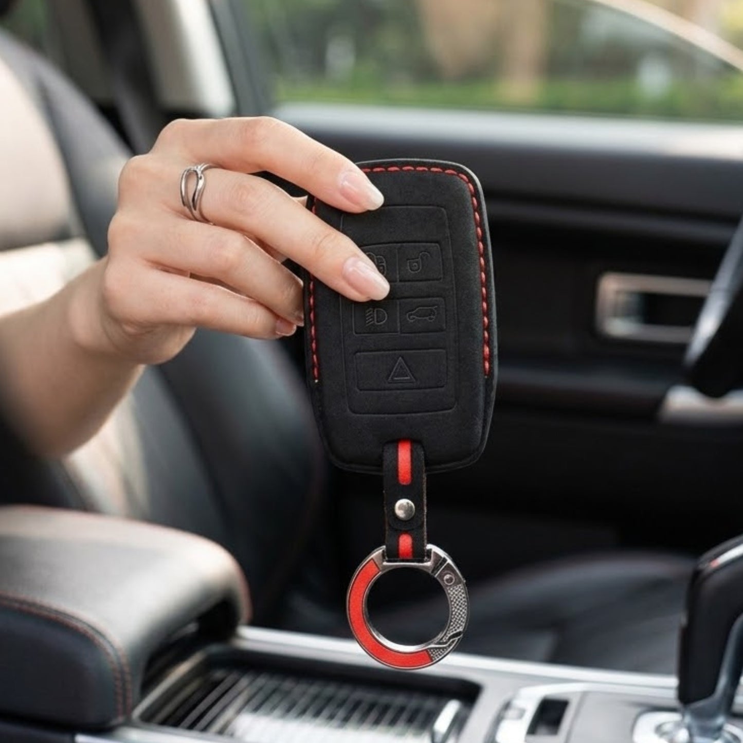 
                  
                    KMH Alcantara Key Cover for Land Rover(D2)-KEY COVER-KMH-Red-CARPLUS
                  
                