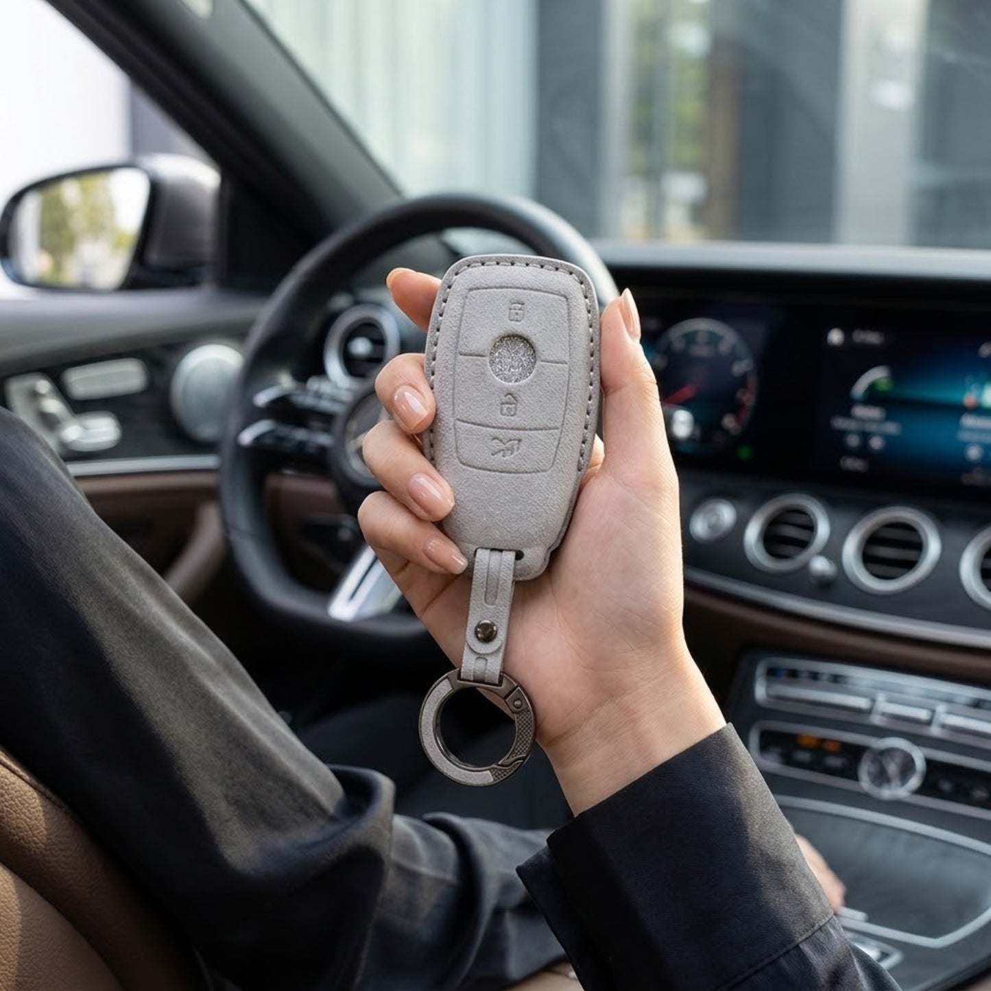 
                  
                    KMH Alcantara Key Cover for Mercedes Benz-KEY COVER-KMH-Red-CARPLUS
                  
                