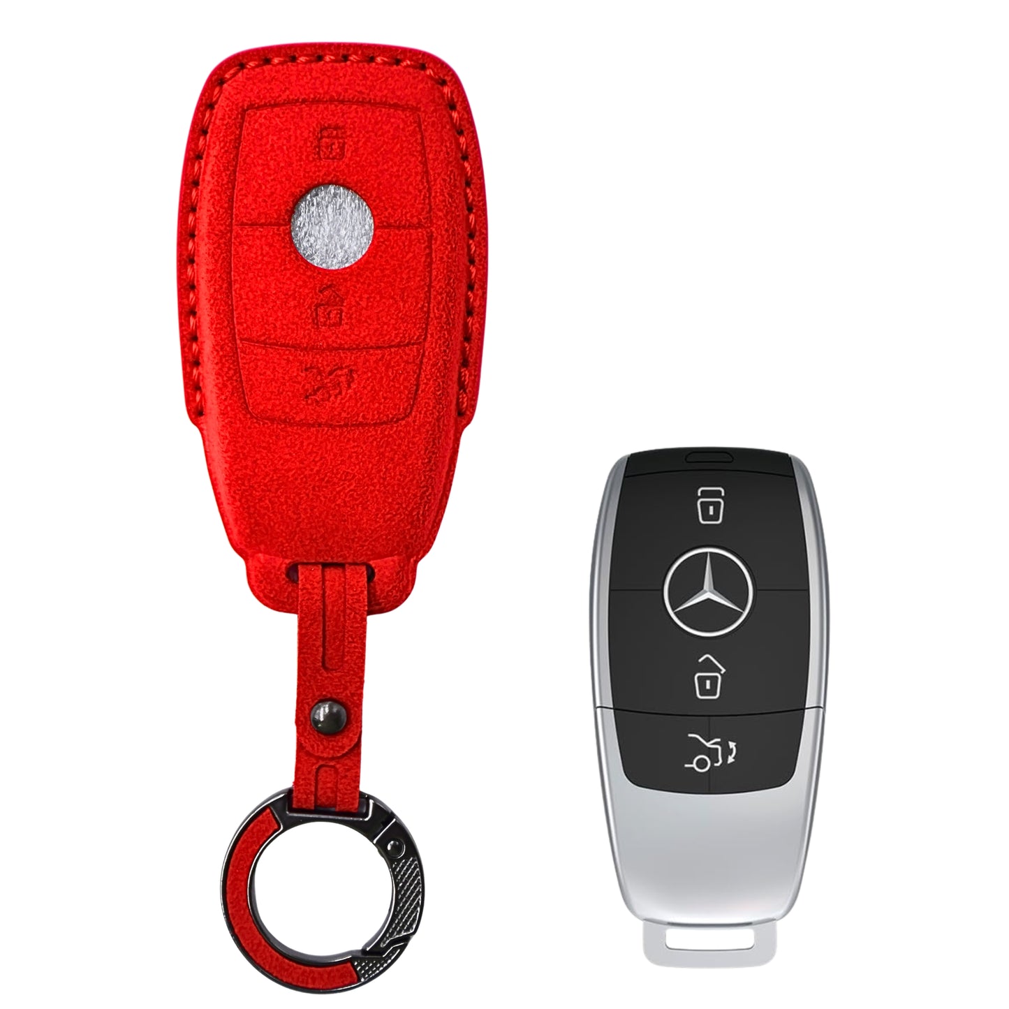 
                  
                    KMH Alcantara Key Cover for Mercedes Benz-KEY COVER-KMH-Red-CARPLUS
                  
                