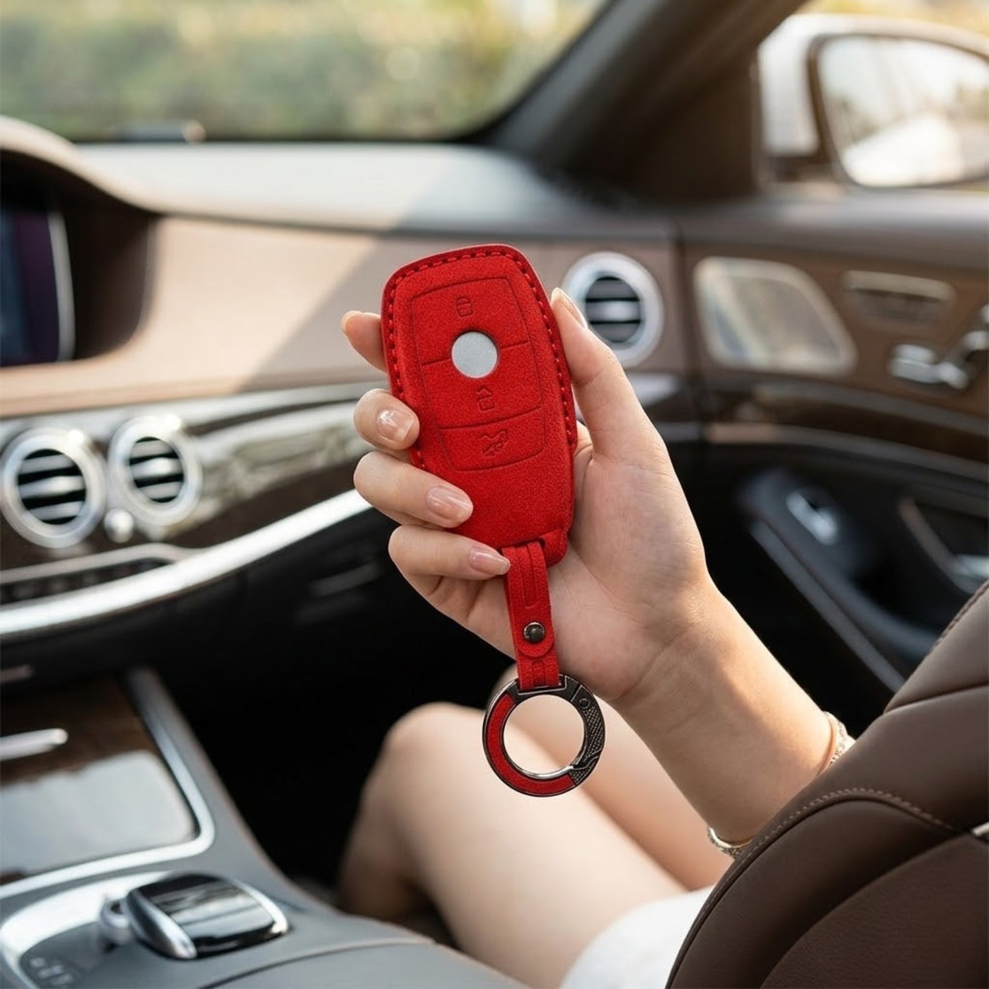 
                  
                    KMH Alcantara Key Cover for Mercedes Benz-KEY COVER-KMH-Red-CARPLUS
                  
                