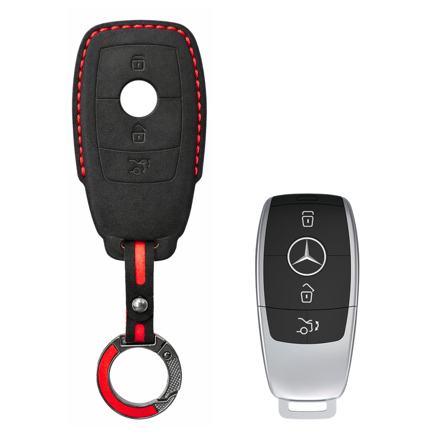 
                  
                    KMH Alcantara Key Cover for Mercedes Benz-KEY COVER-KMH-Red-CARPLUS
                  
                