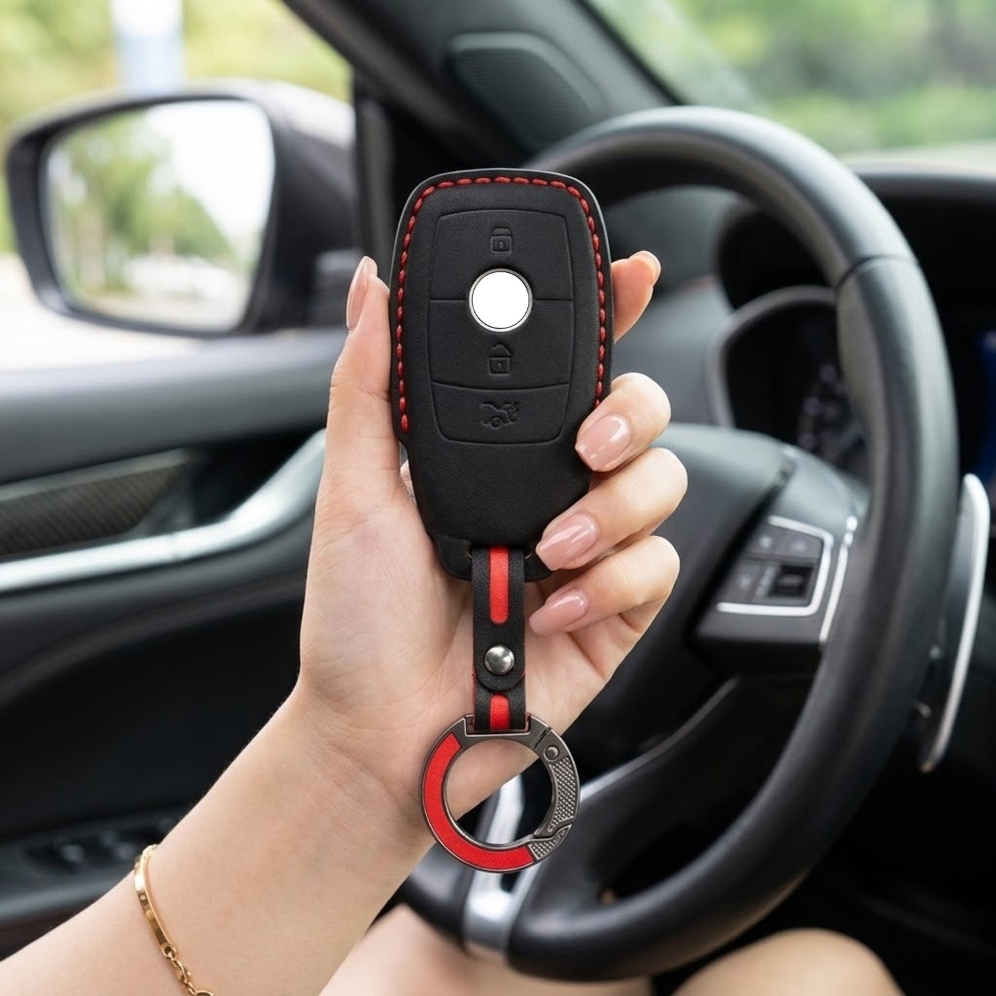 
                  
                    KMH Alcantara Key Cover for Mercedes Benz-KEY COVER-KMH-Red-CARPLUS
                  
                