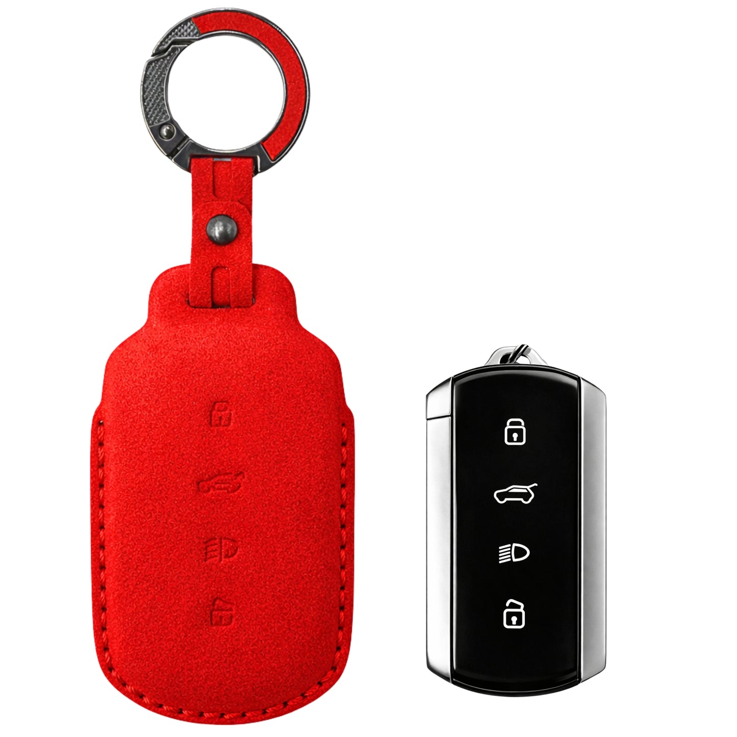 
                  
                    KMH Alcantara Key Cover for Tata(D3)-KEY COVER-KMH-Red-CARPLUS
                  
                