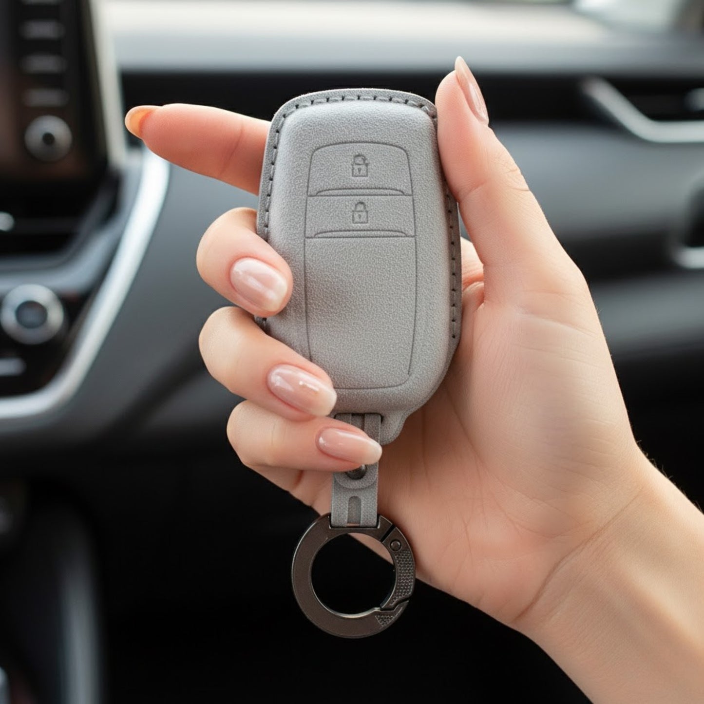 
                  
                    KMH Alcantara Key Cover for Toyota(D2)-KEY COVER-KMH-Red-CARPLUS
                  
                