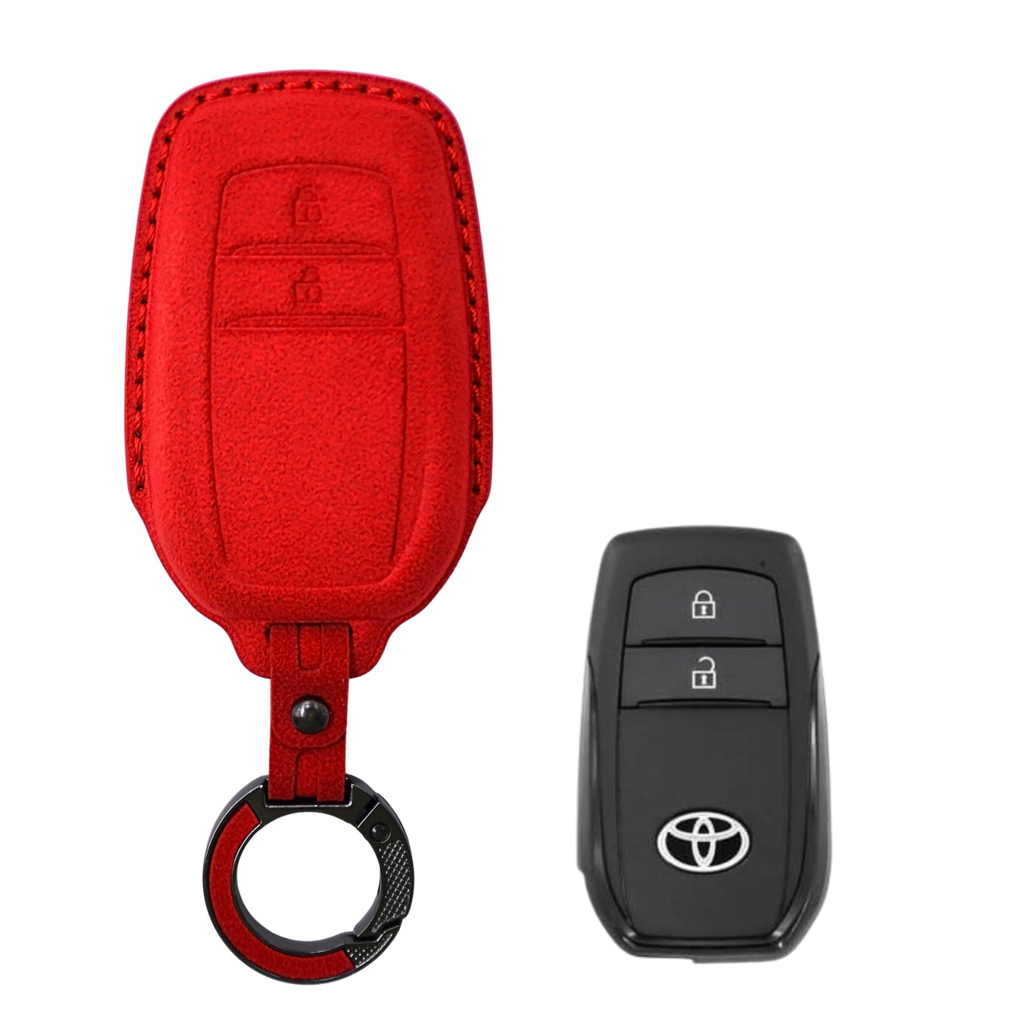 
                  
                    KMH Alcantara Key Cover for Toyota(D2)-KEY COVER-KMH-Red-CARPLUS
                  
                