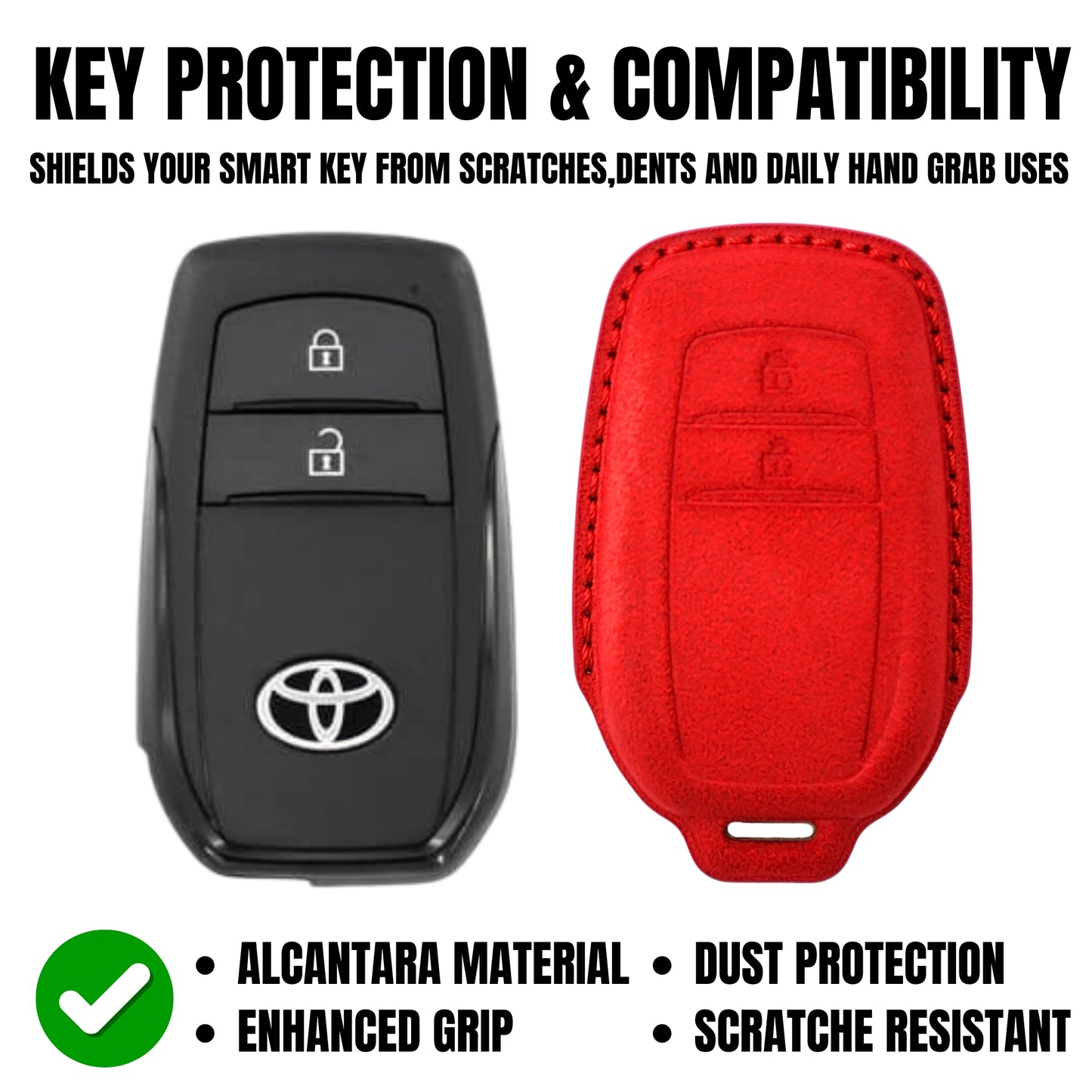 
                  
                    KMH Alcantara Key Cover for Toyota(D2)-KEY COVER-KMH-Red-CARPLUS
                  
                