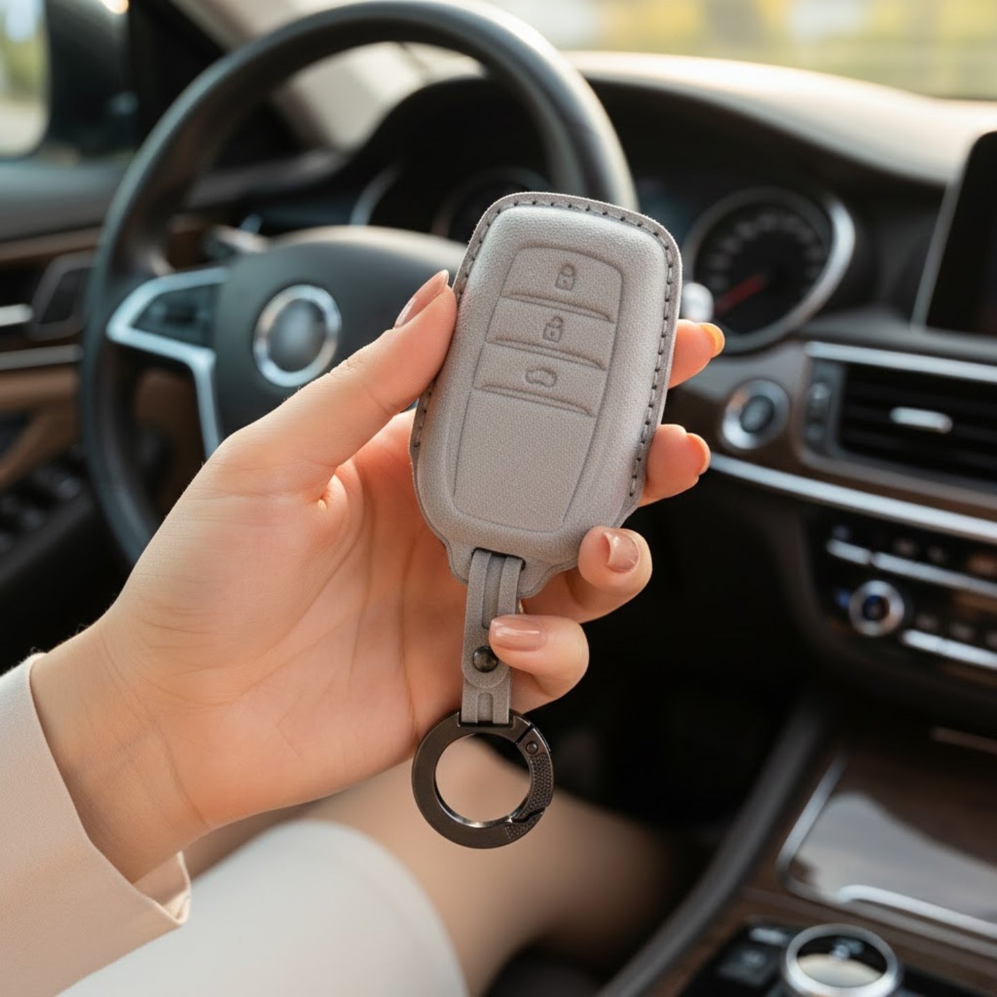 
                  
                    KMH Alcantara Key Cover for Toyota(D3)-KEY COVER-KMH-Red-CARPLUS
                  
                